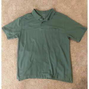 LL Bean Polo Shirt Mens Size XL Premium Traditional Fit GREEN RN 71341